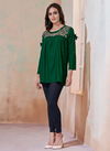 Green Colour VARDAN IRA VOL 1 Designer Fancy Casual Heavy Rayon Short Top Collection 2004